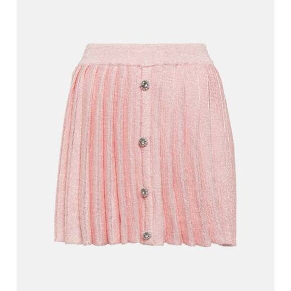 Self-Portrait Pink Pleated Skirt - Picture 1 of 5